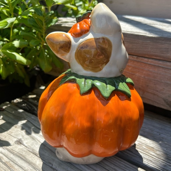 Blue Sky Halloween Frenchie Bulldog Dog Pumpkin Figurine Ceramic Statue Decor - Picture 4 of 6